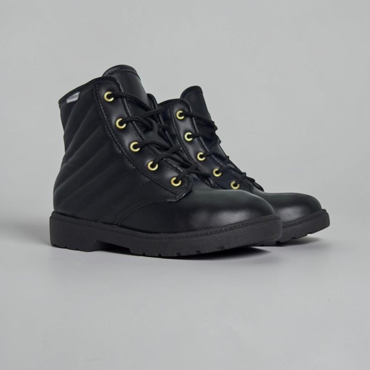 Bota Molekinha Coturno Meninas Napa Berlim Preto 3