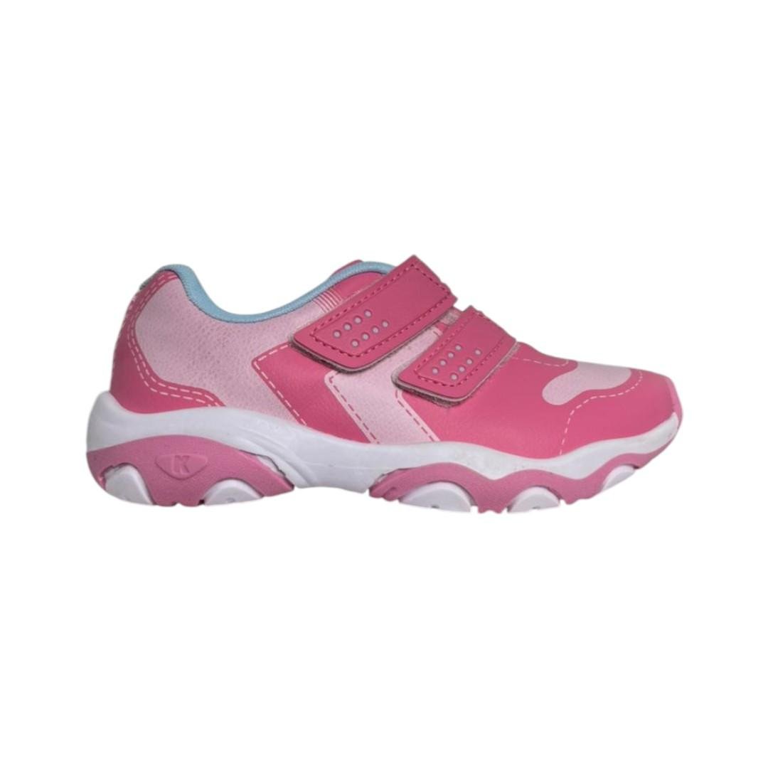Tênis Infantil Meninas Kidy Play Rosa Com Tira Aderente