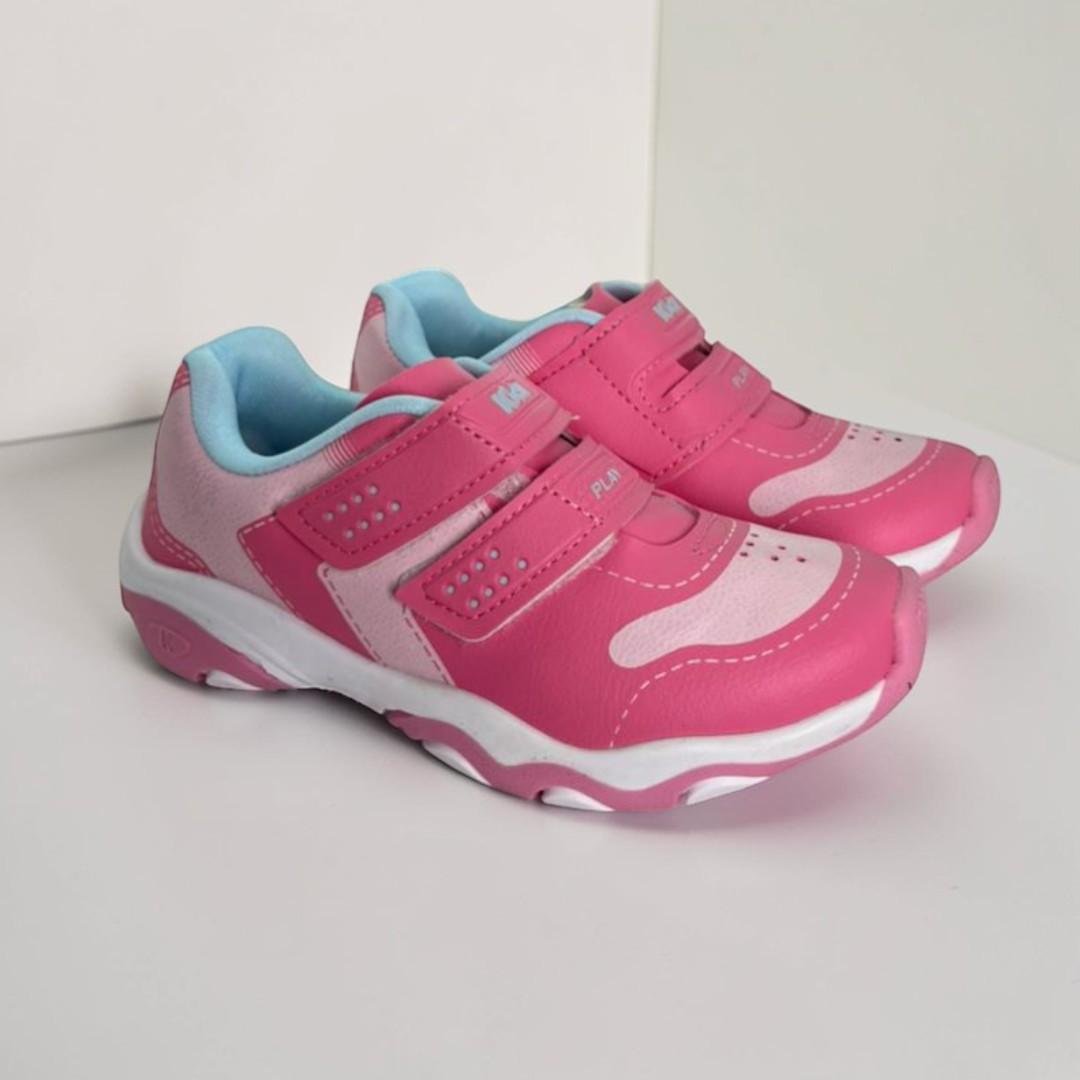 Tênis Infantil Meninas Kidy Play Rosa Com Tira Aderente Rosa 3