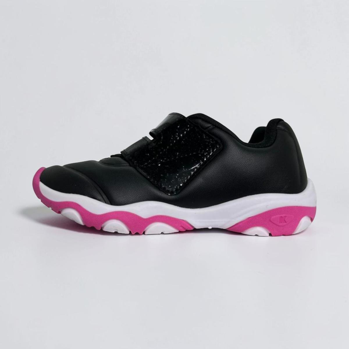 Tênis Kidy Play Respitec Menina Calce fácil Casual Preto 2