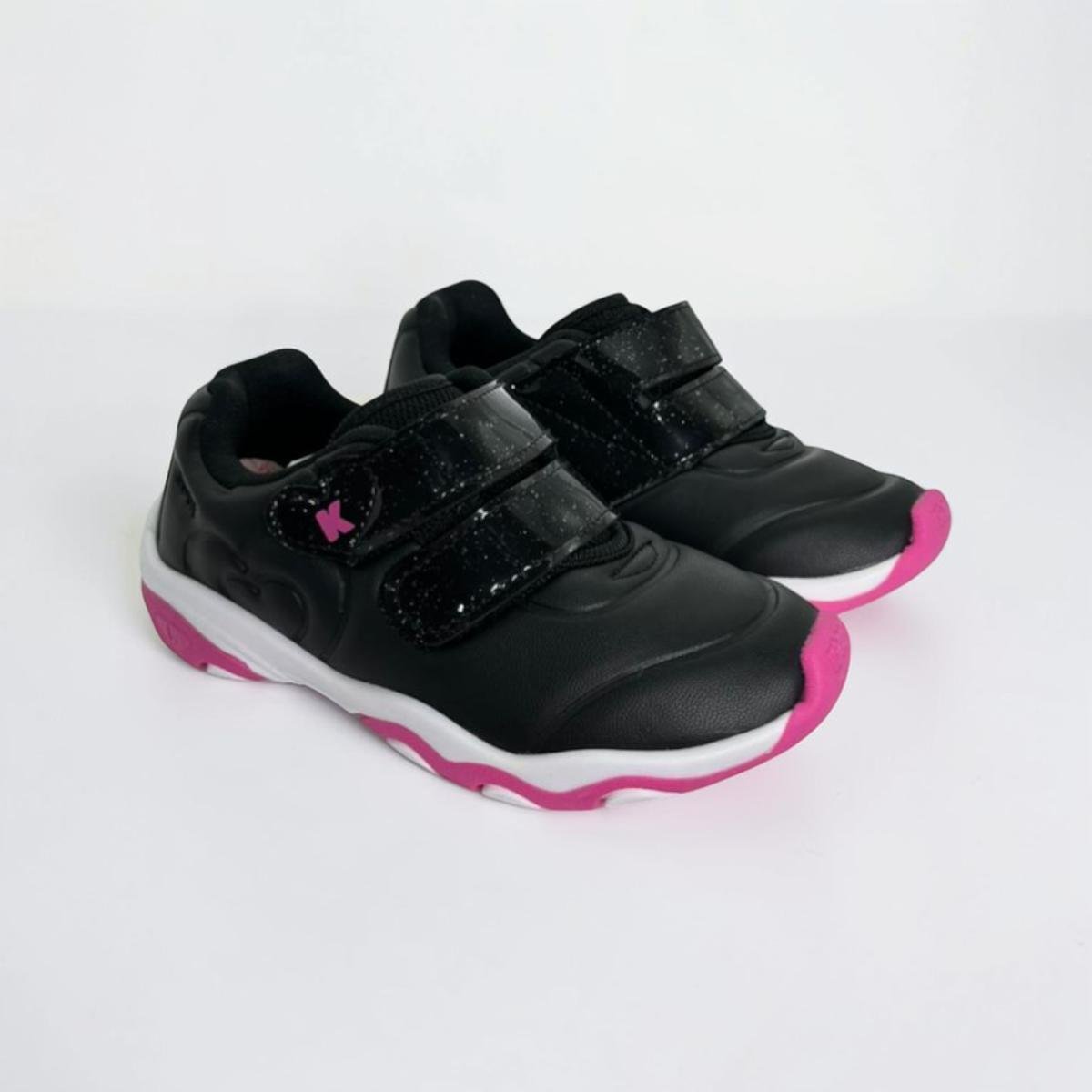 Tênis Kidy Play Respitec Menina Calce fácil Casual Preto 4