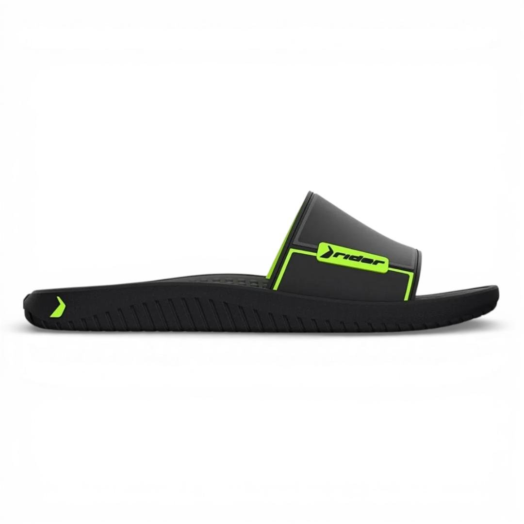 Chinelo Rider Pump II Slide Masculino - Preto verde