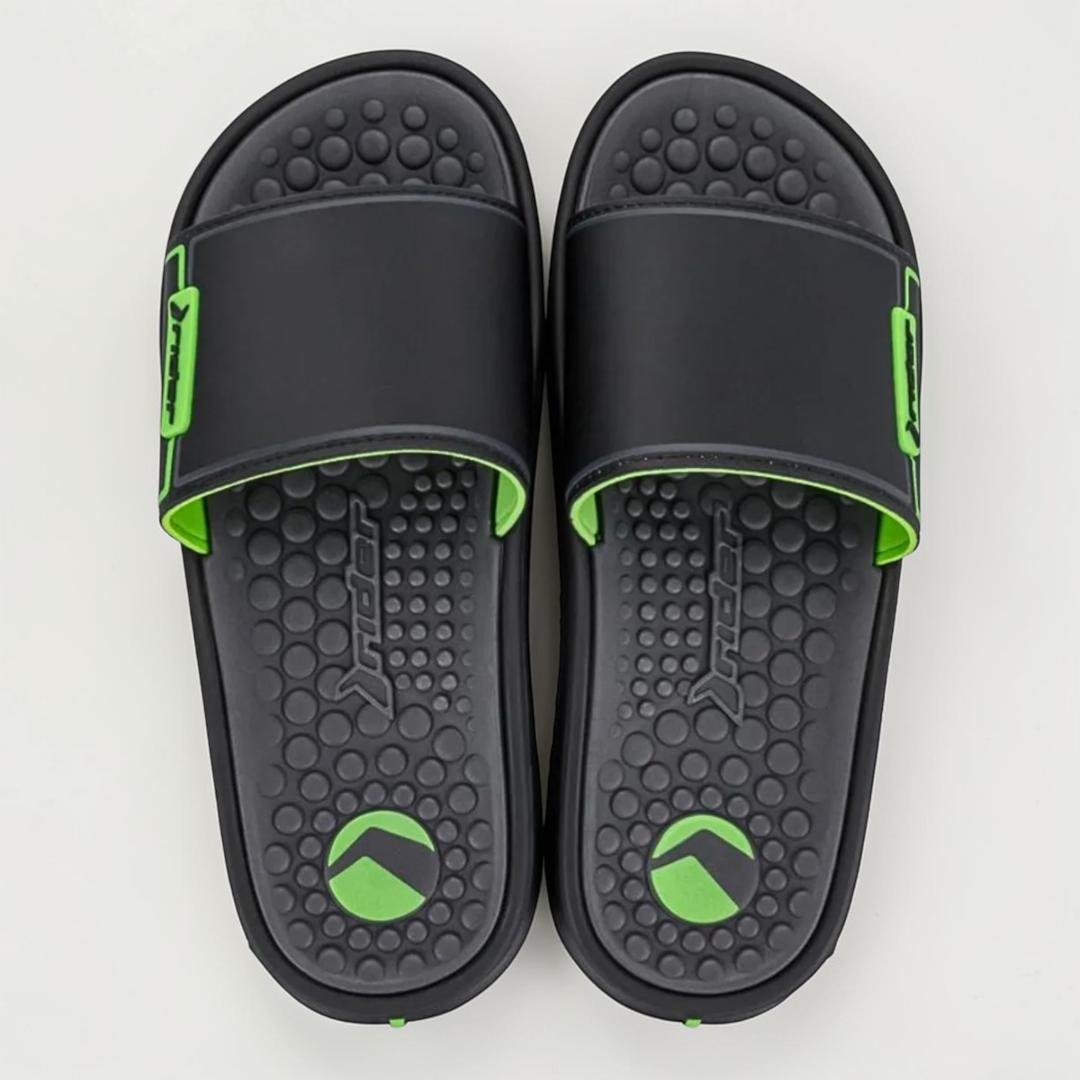 Chinelo Rider Pump II Slide Masculino - Preto verde Preto 2