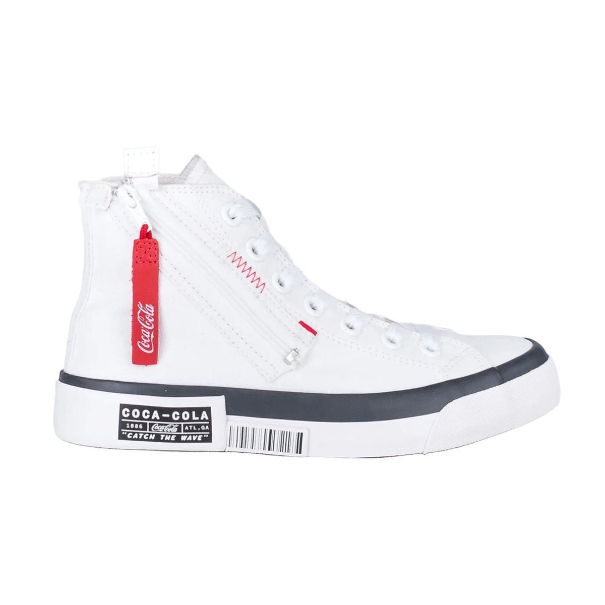 Tenis Coca Cola Atlanta Wave Zipper Feminino Branco 4