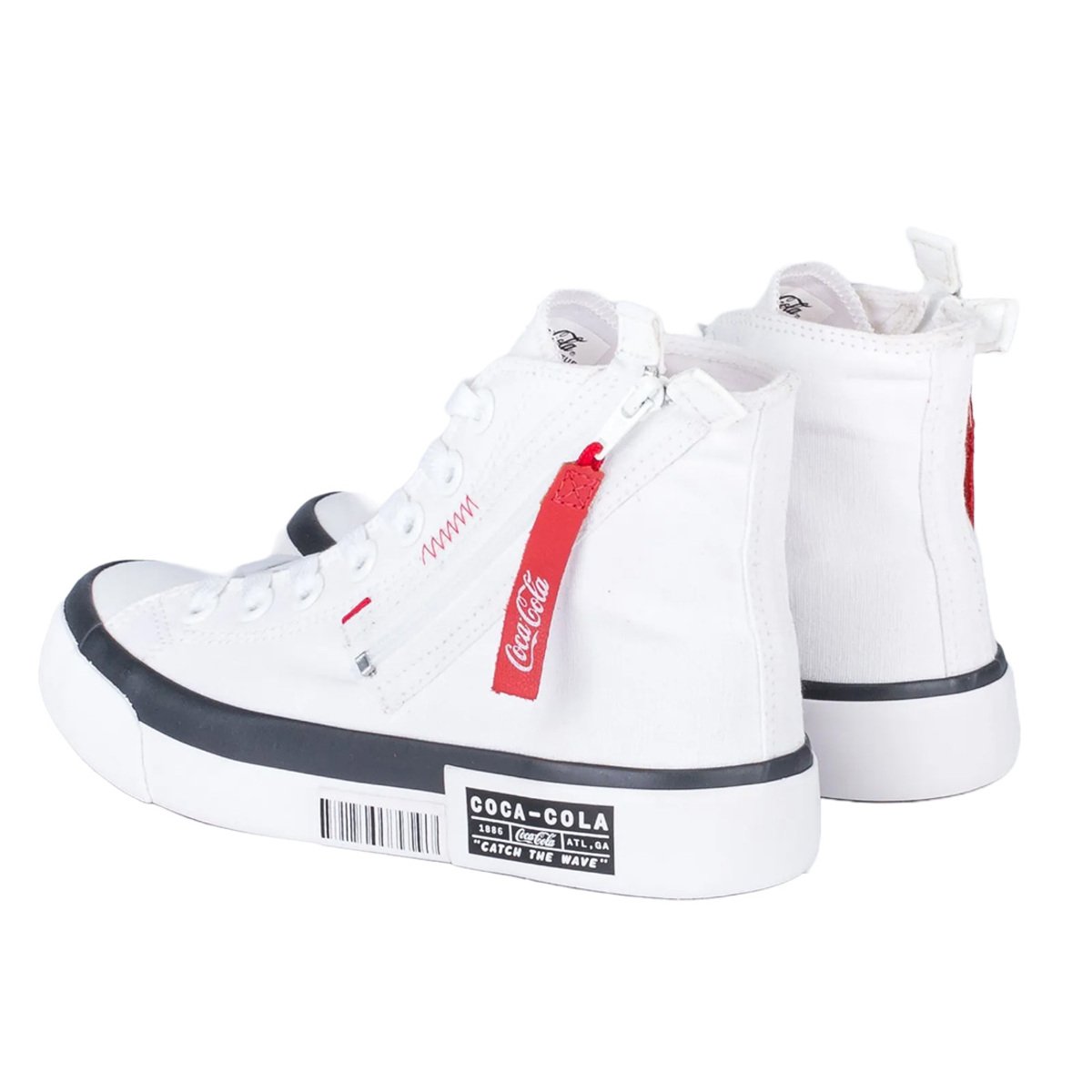 Tenis Coca Cola Atlanta Wave Zipper Feminino Branco 5