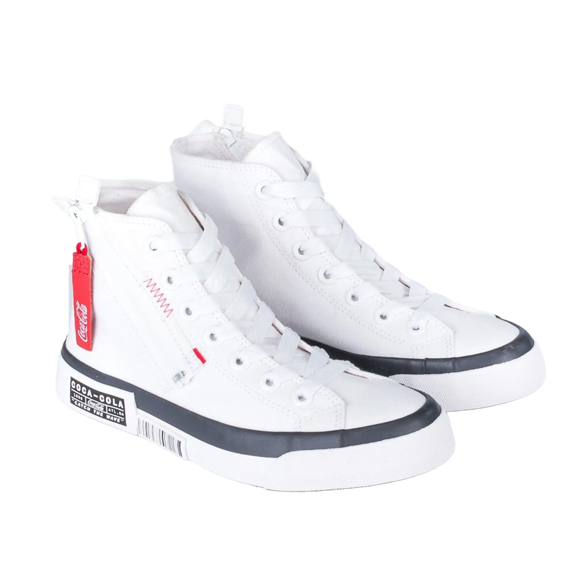 Tenis Coca Cola Atlanta Wave Zipper Feminino Branco 2