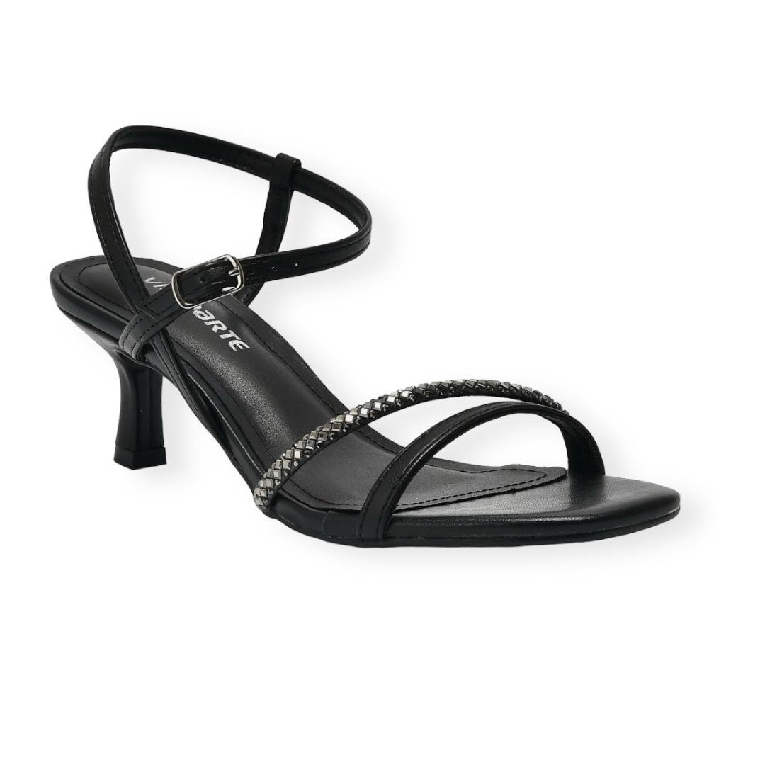SANDALIA VIA MARTE SALTO MEDIO AD FEM 103-005-01 Preto 2
