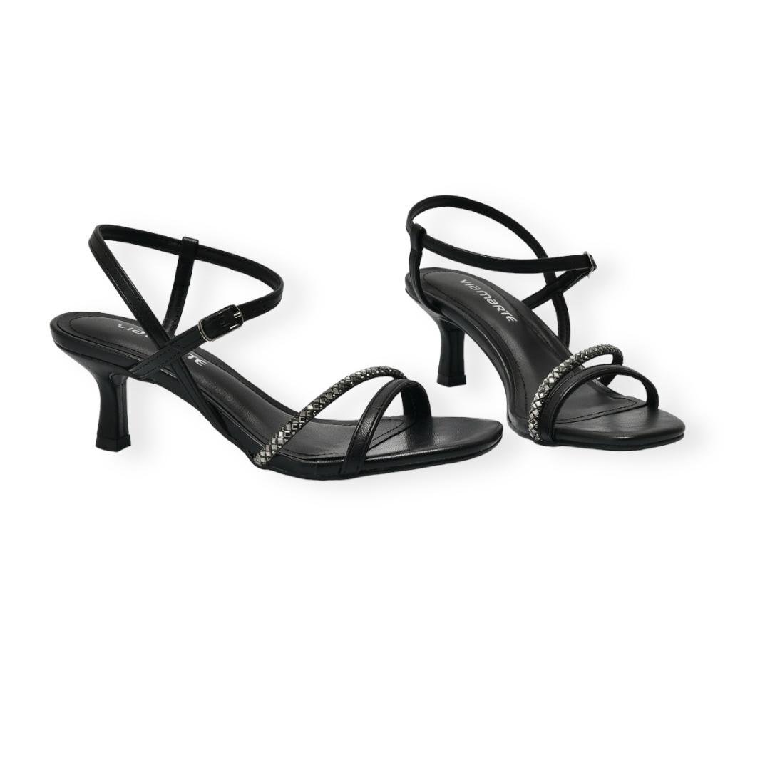 SANDALIA VIA MARTE SALTO MEDIO AD FEM 103-005-01 Preto 3