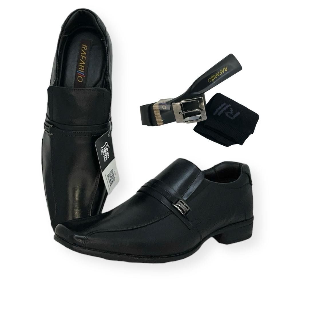 KIT SAPATO RAFARILLO MAIS CINTO MAIS MEIA MAIS CALCADEIRA AD MASC 34063-100T Preto 3