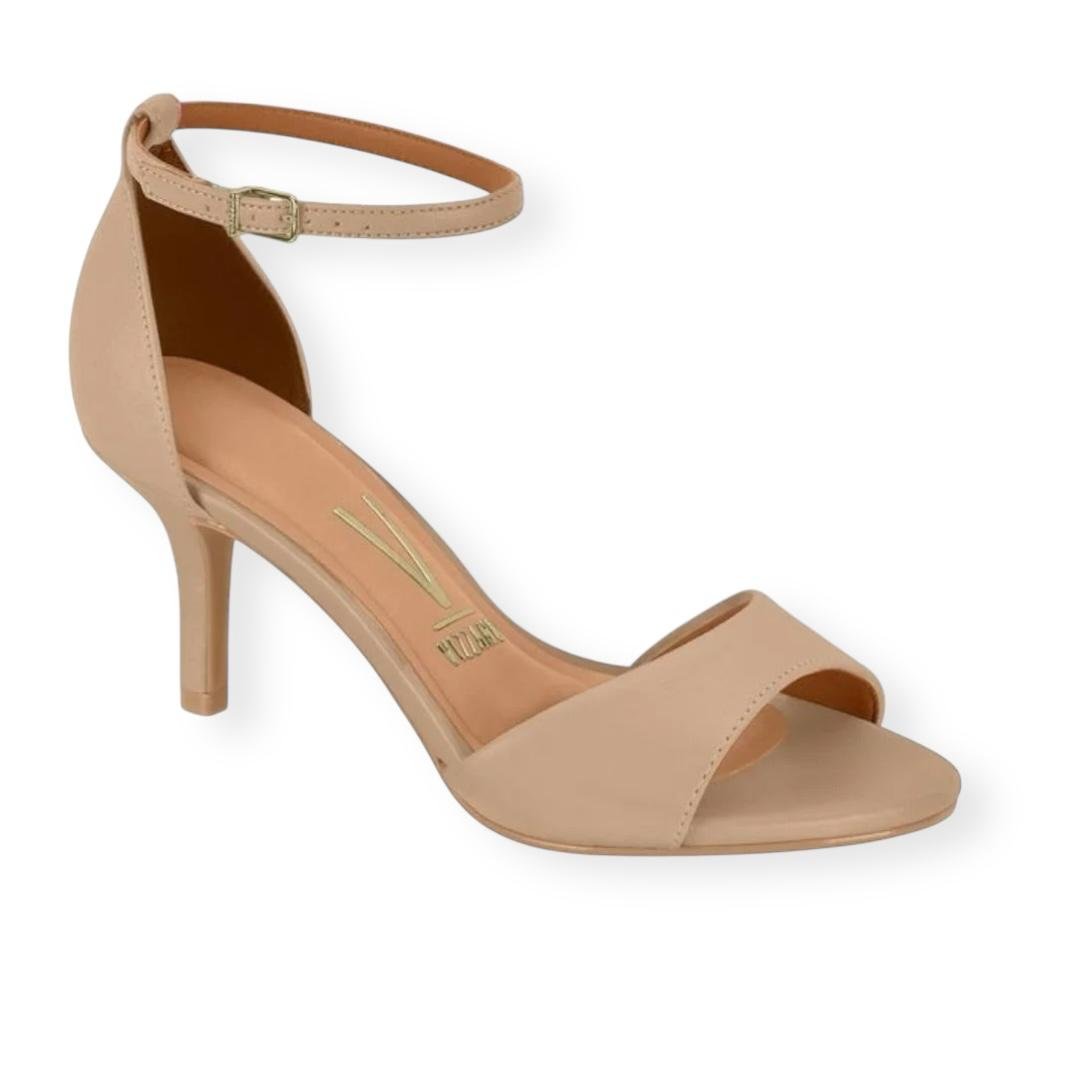 SANDALIA VIZZANO FEMININA SALTO MEDIO CASUAL 6524.100 BEGE Bege 2
