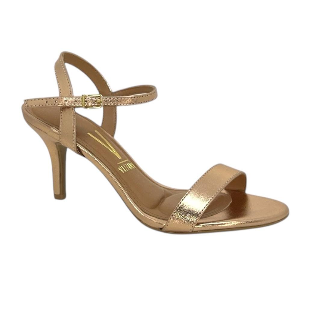 SANDALIA VIZZANO FEMININA SALTO MEDIO CASUAL 6524.202 OURO Dourado 2