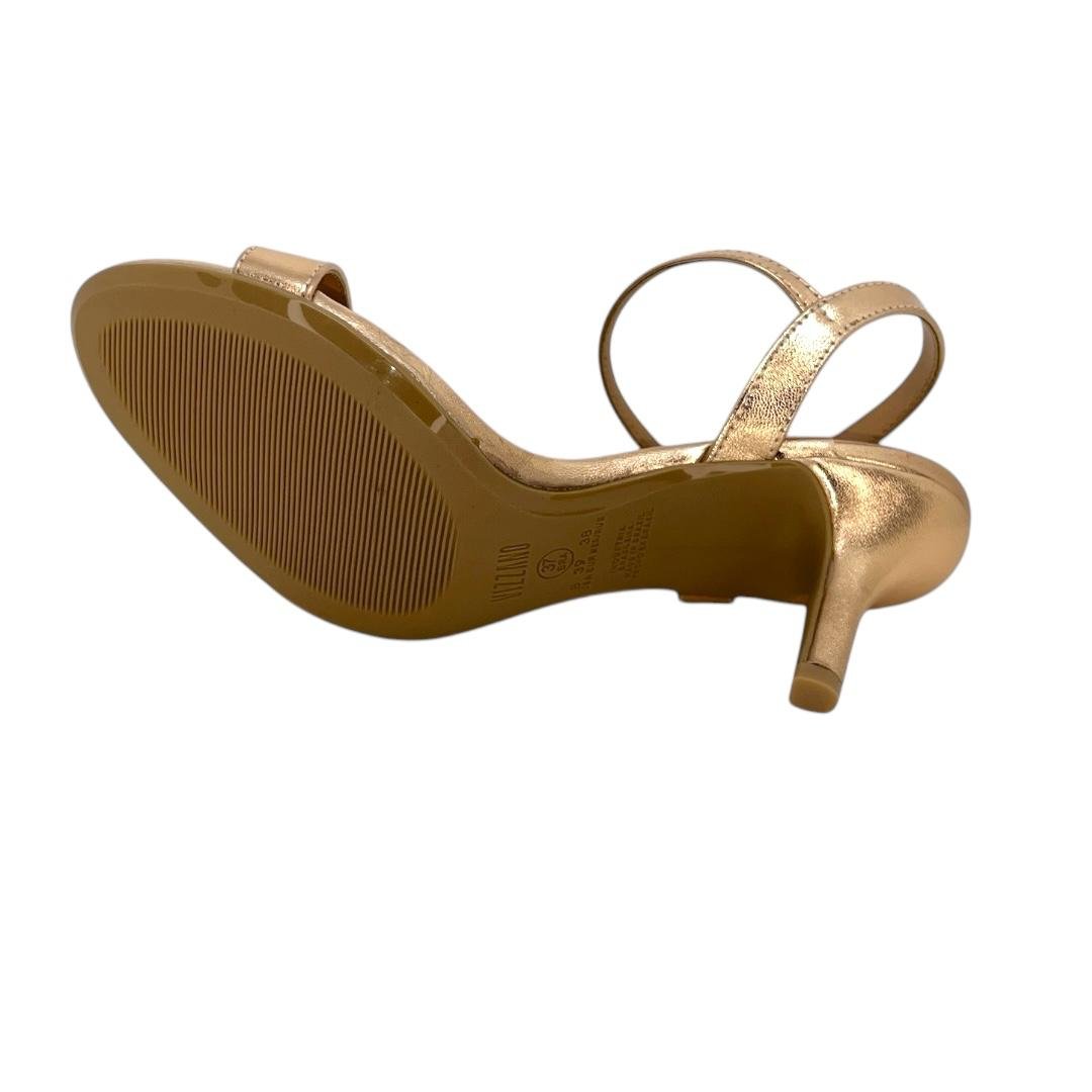 SANDALIA VIZZANO FEMININA SALTO MEDIO CASUAL 6524.202 OURO Dourado 4