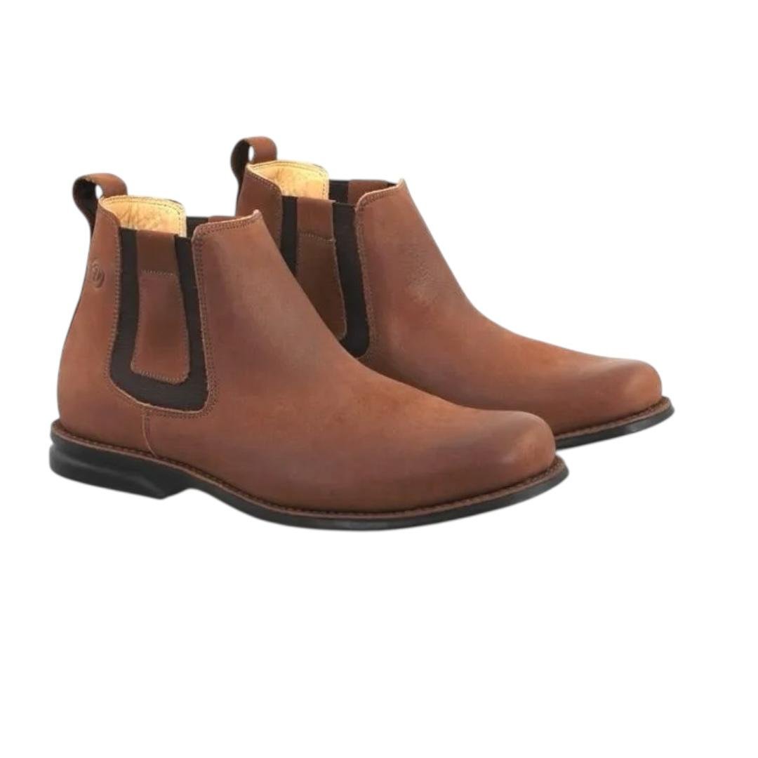 BOTINA ANATOMIC GEL MASCULINO EM COURO CASUAL 4516 Marrom 2