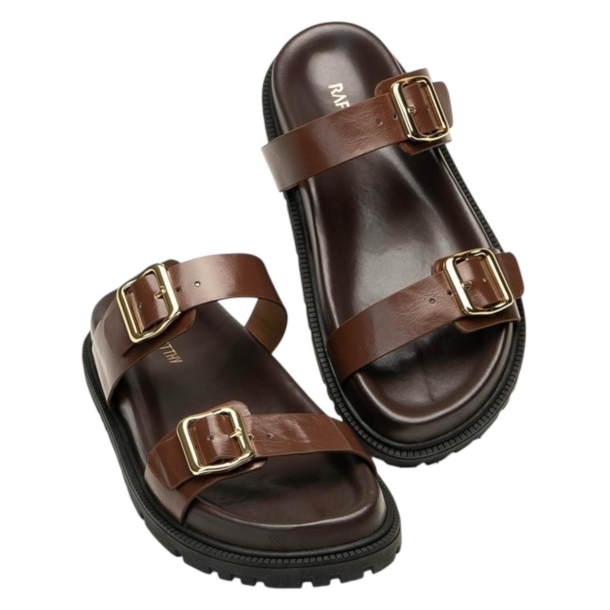 TAMANCO RAFITTHY FEMININO FLATFORM CASUAL 20.19007A2 MARROM Marrom 3