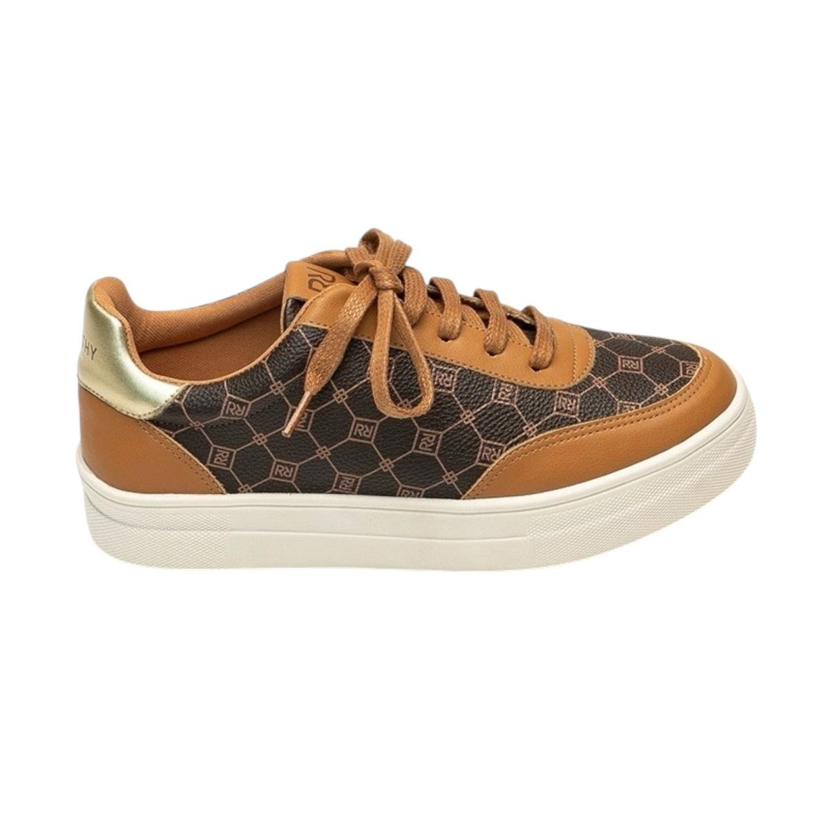TENIS RAFITTHY FEMININO FLATFORM CASUAL 20.32001A1 CARAMELO