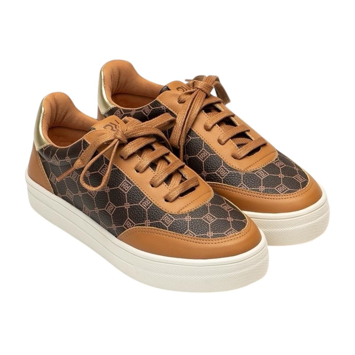 TENIS RAFITTHY FEMININO FLATFORM CASUAL 20.32001A1 CARAMELO Caramelo/Marrom 2
