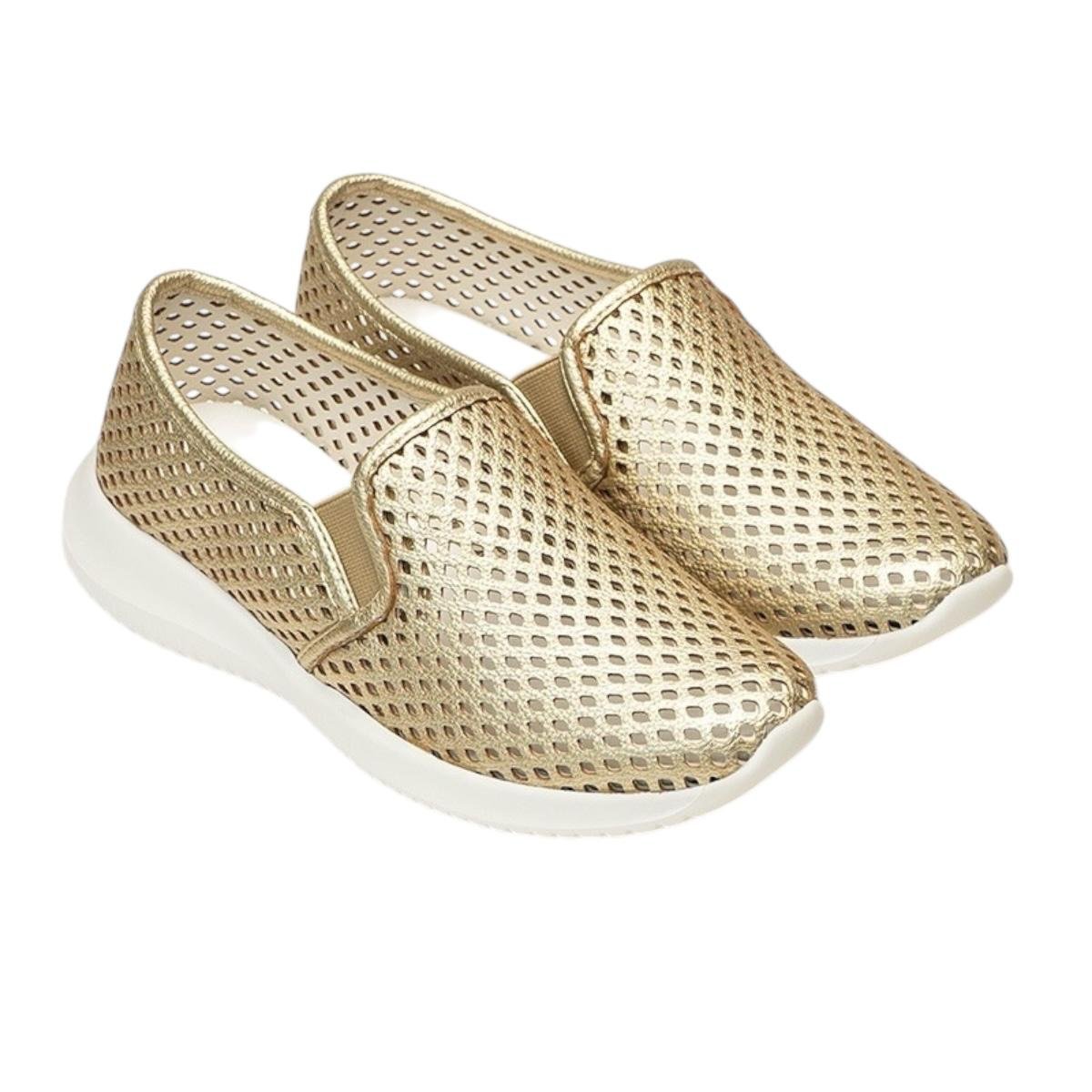 TENIS RAFITTHY FEMININO CALCE FACIL CASUAL 20.24002A4 DOURADO Dourado 2