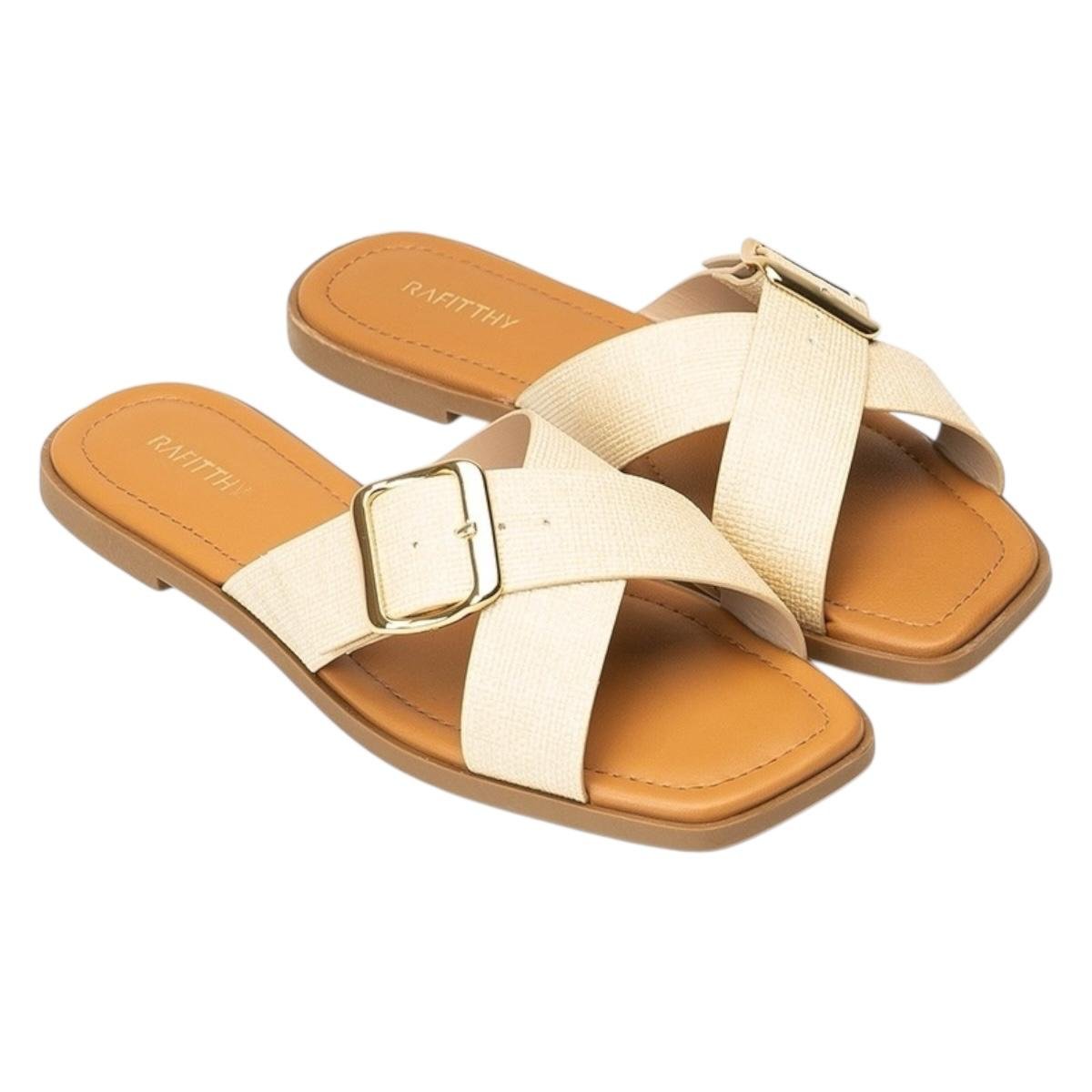 TAMANCO RAFITTHY FEMININA RASTEIRA CASUAL 18.86002A CREME Creme 2