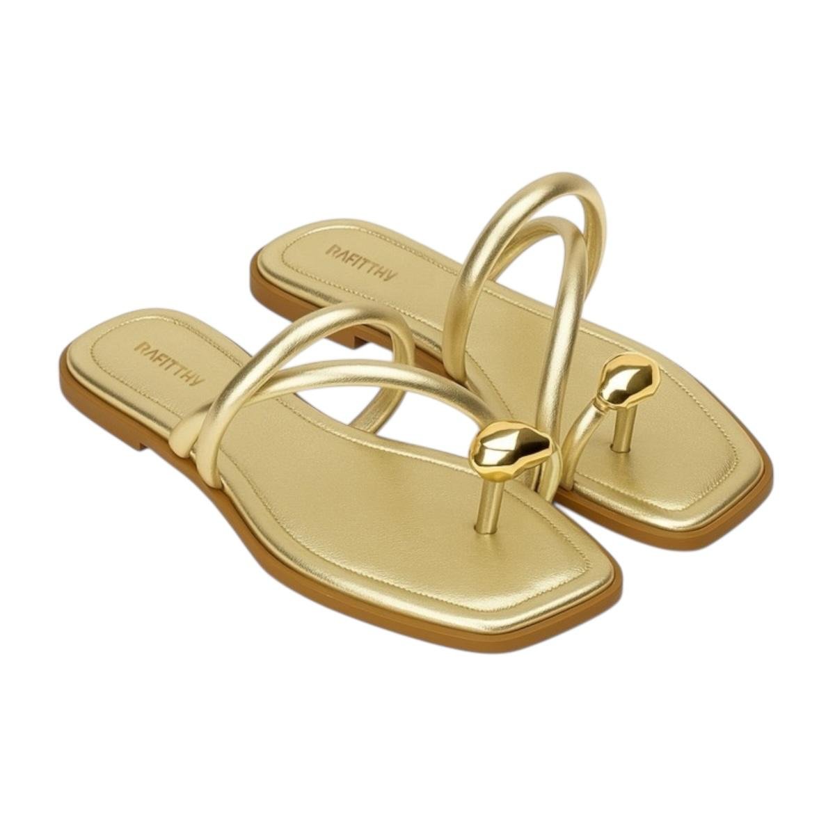 TAMANCO RAFITTHY FEMININA RASTEIRA CASUAL 18.86013A DOURADO