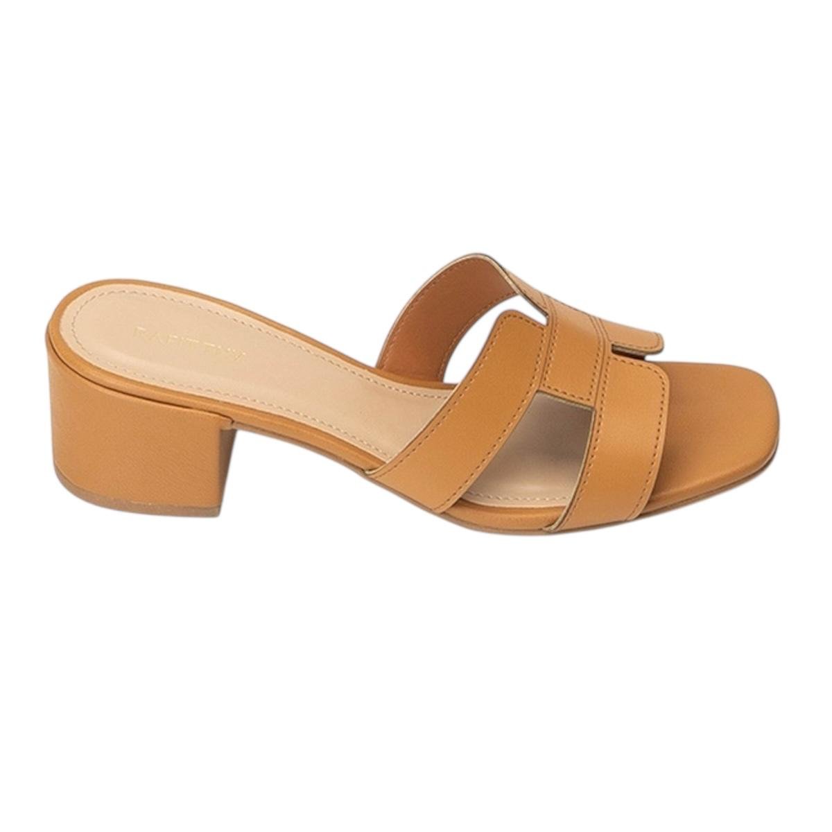 TAMANCO RAFITTHY FEMININO SALTO MEDIO CASUAL 18.96007A CARAMELO