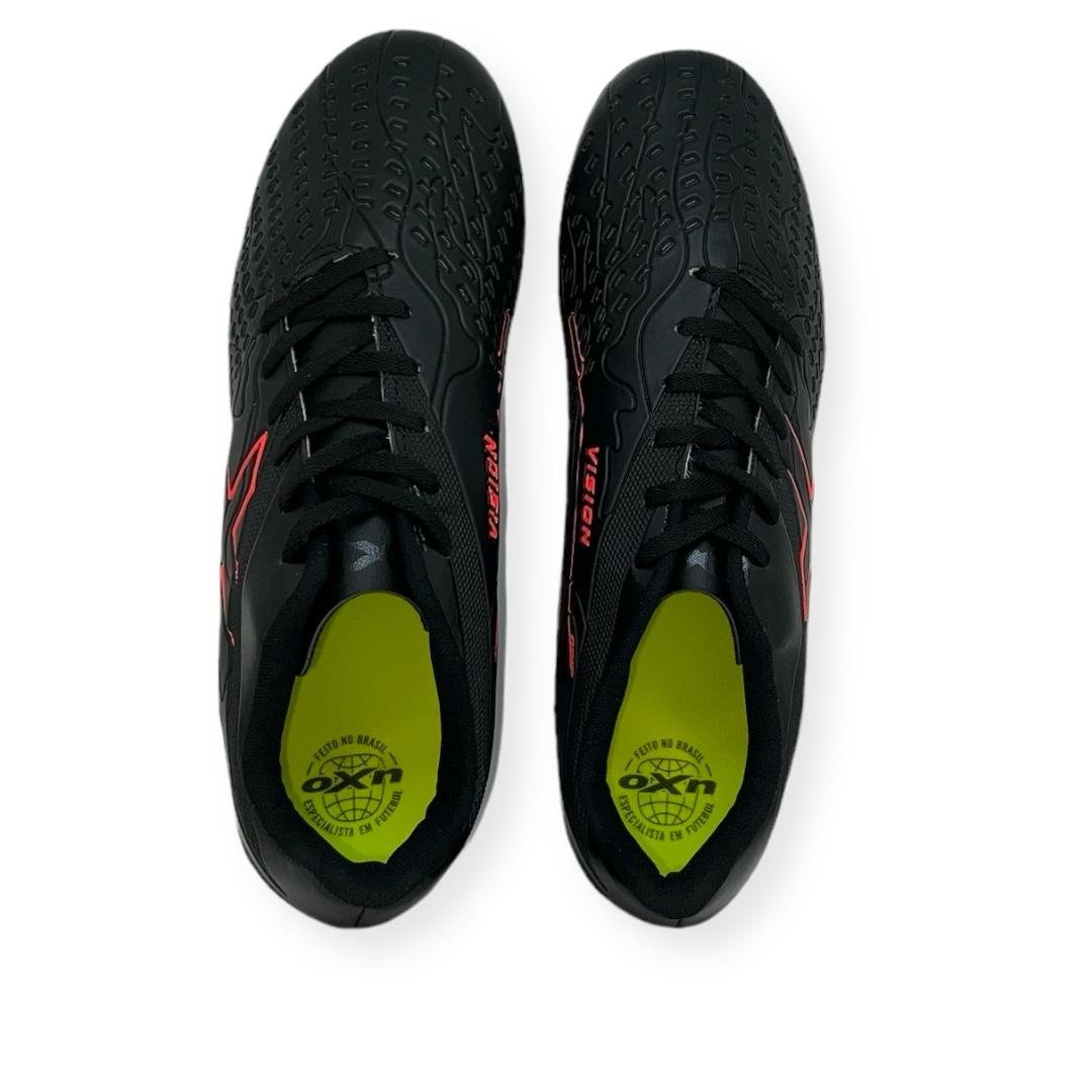 CHUTEIRA OXN FUTEBOL SOCIETY AD MASC VISION 2 344 Preto/Vermelho 3
