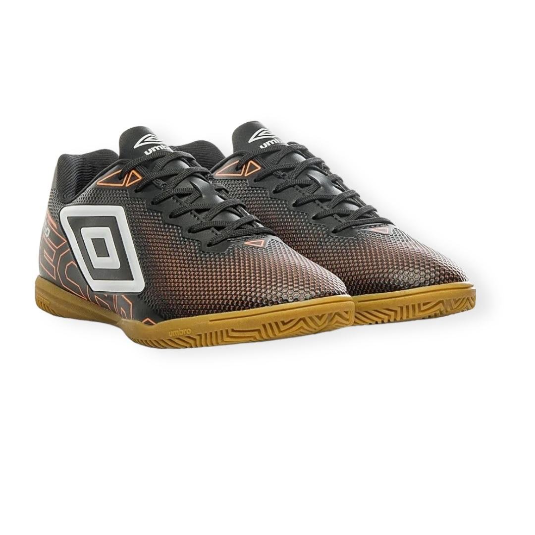 TENIS UMBRO FUTSAL TECHNO AD MASC U01FB00167-126 Preto/Laranja 2