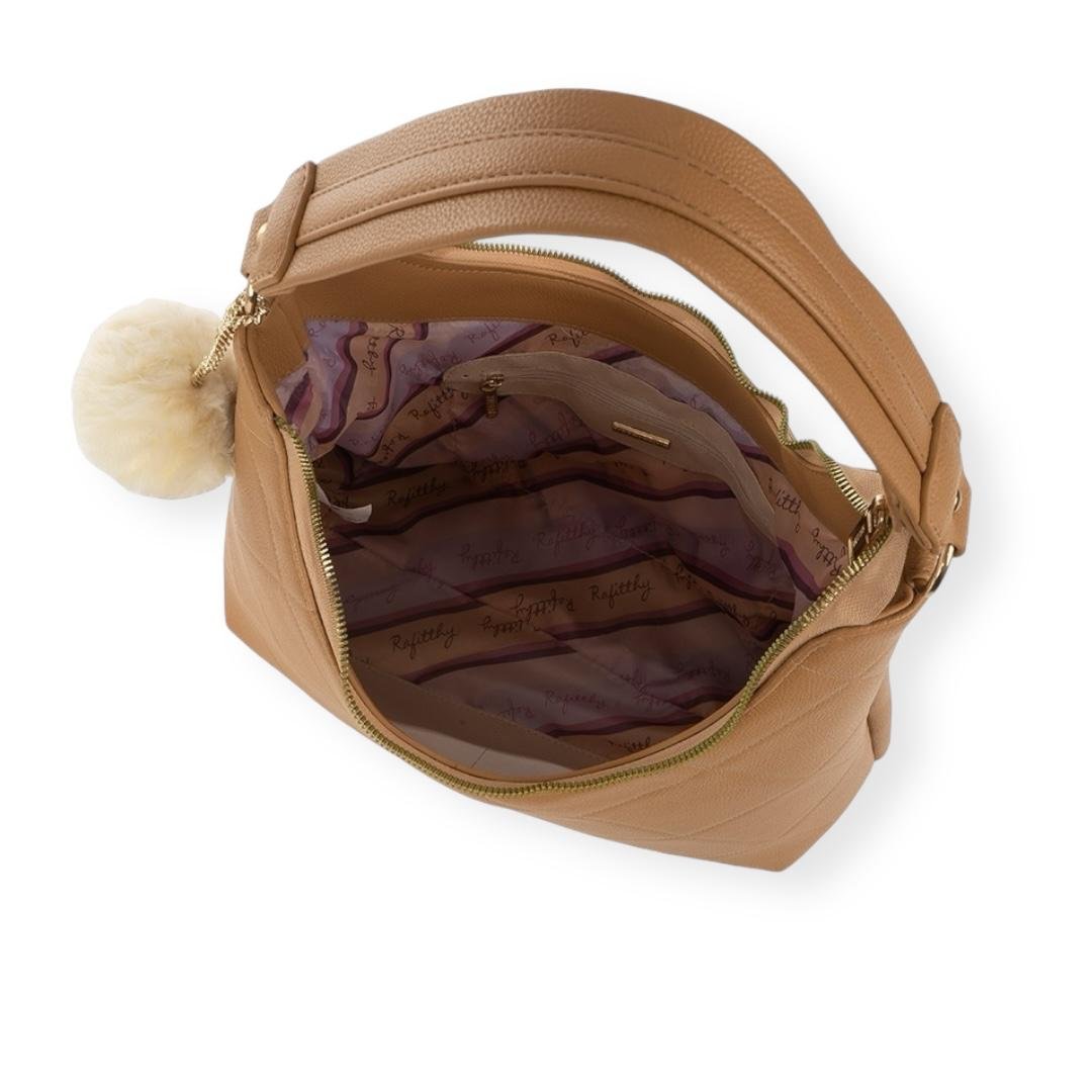 BOLSA RAFITTHY FEMININA CASUAL 28.24187A BEGE Bege 4
