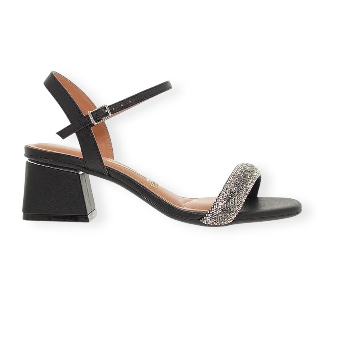 SANDALIA VIZZANO FEMININA SALTO BLOCO CASUAL 6428.139 PRETO