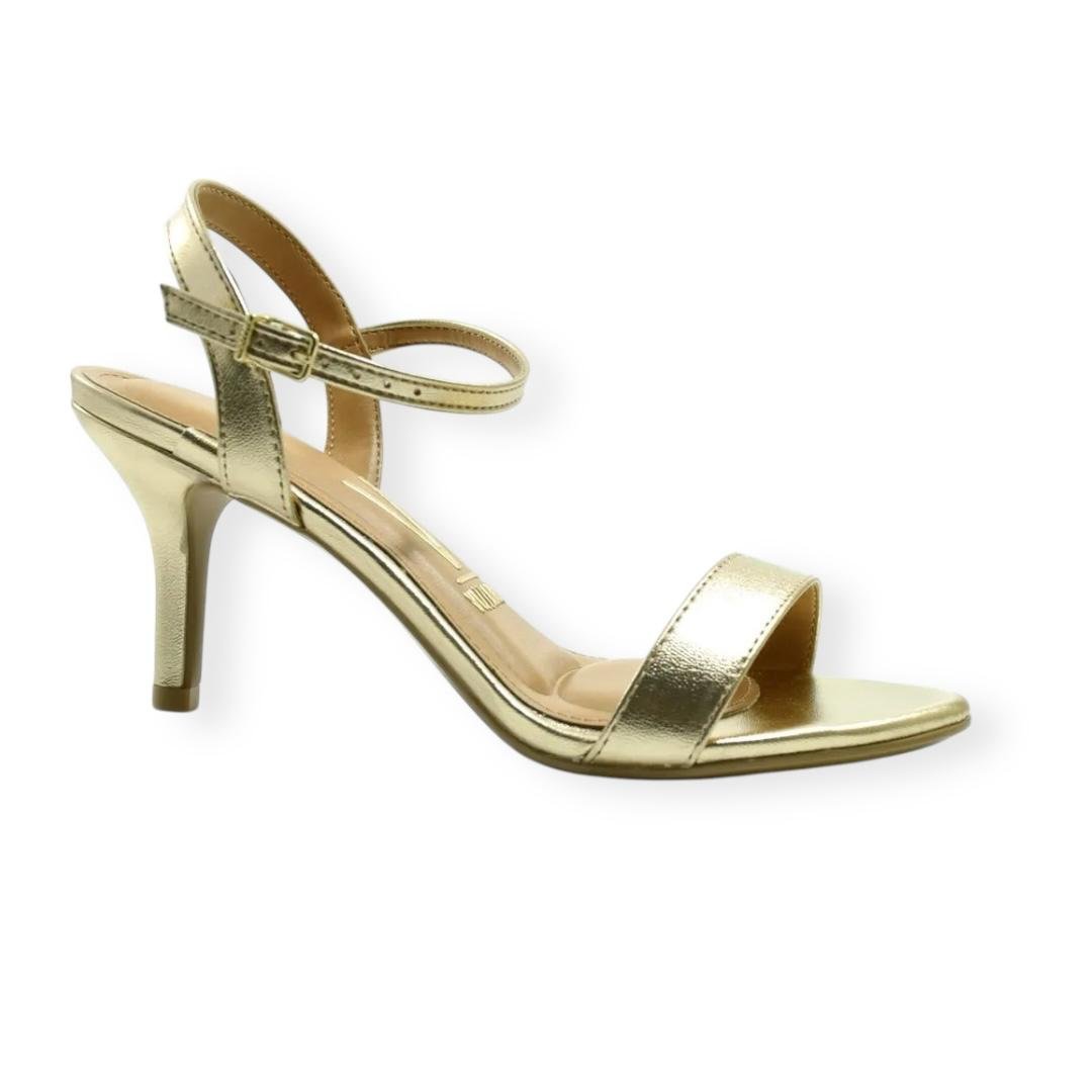 SANDALIA VIZZANO FEMININA SALTO MEDIO CASUAL 6524.202 DOURADO
