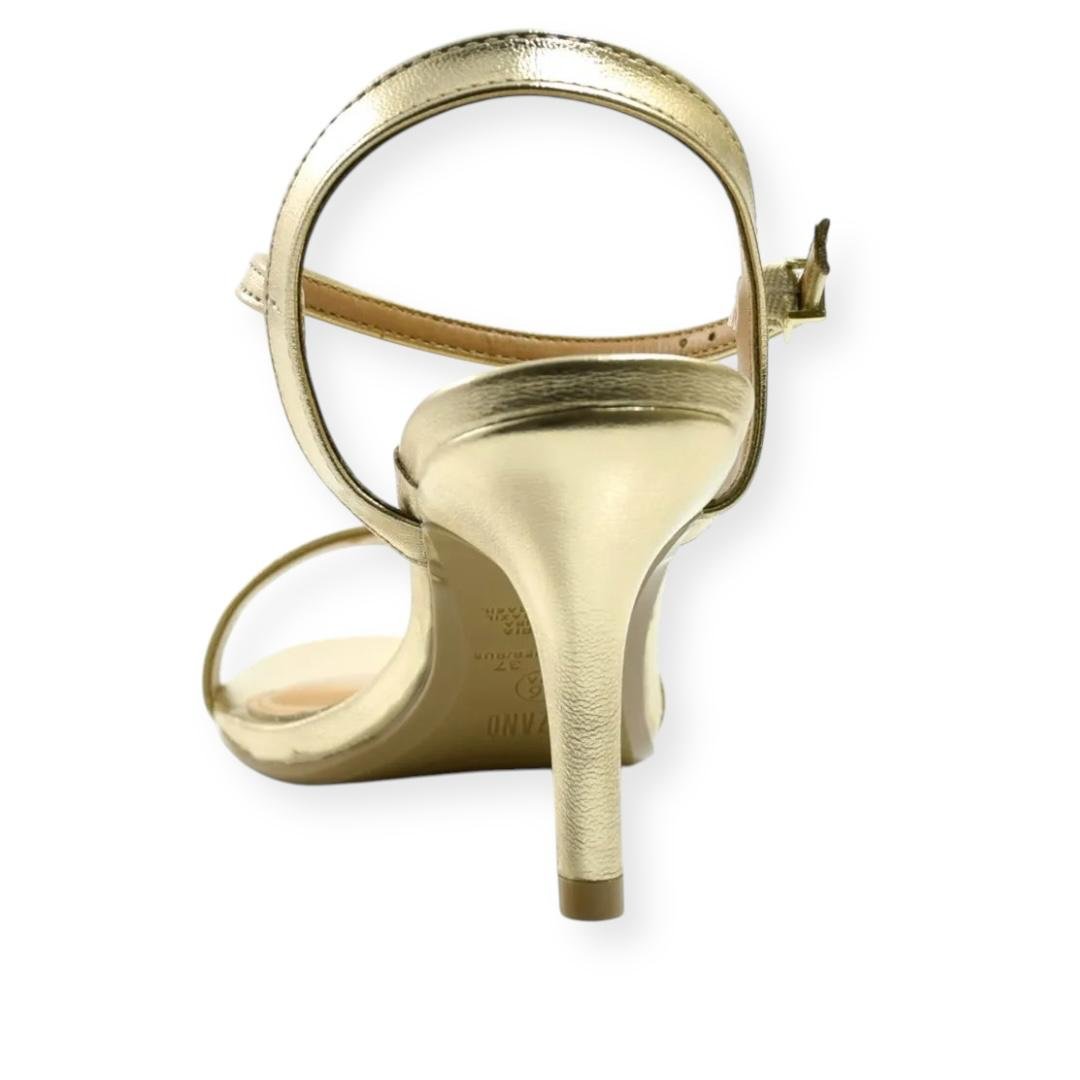 SANDALIA VIZZANO FEMININA SALTO MEDIO CASUAL 6524.202 DOURADO Dourado 5