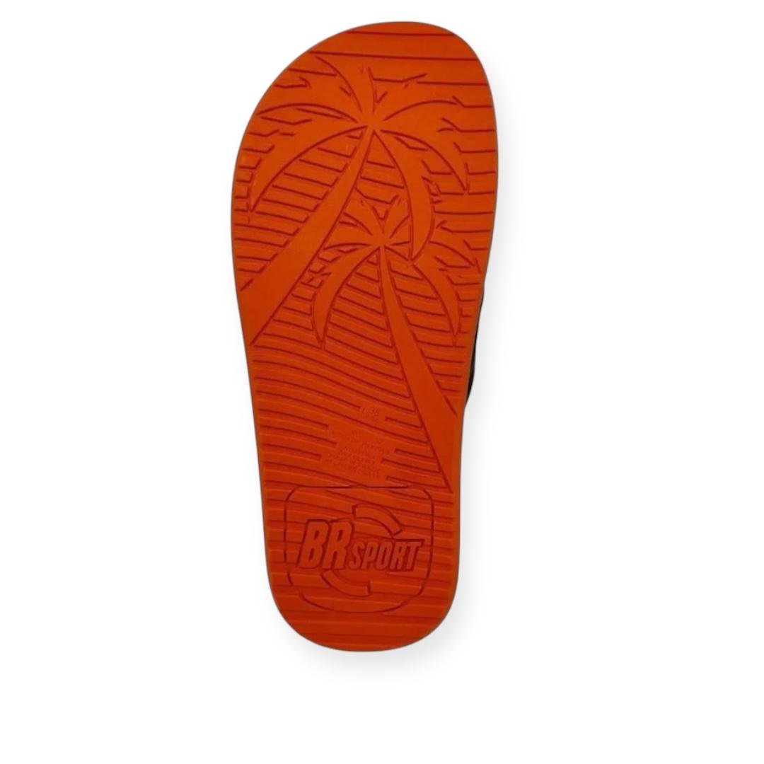 CHINELO BRSPORT MASCULINO ANATOMICO CONFORT FLEX 2260.300 LARANJA Preto 4