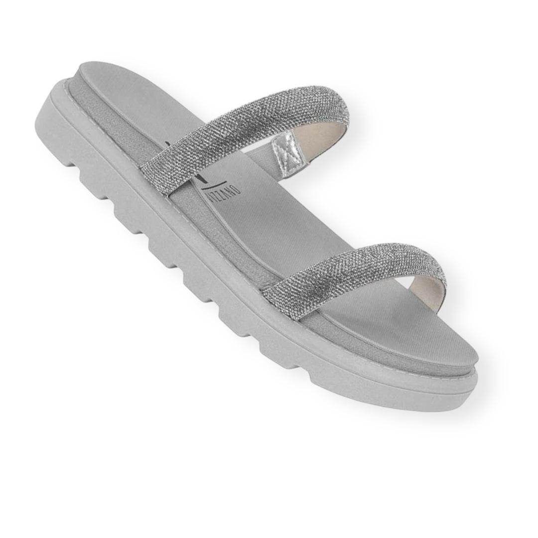 TAMANCO VIZZANO FEMININO FLATFORM CASUAL 6459.110 CINZA Prata 2