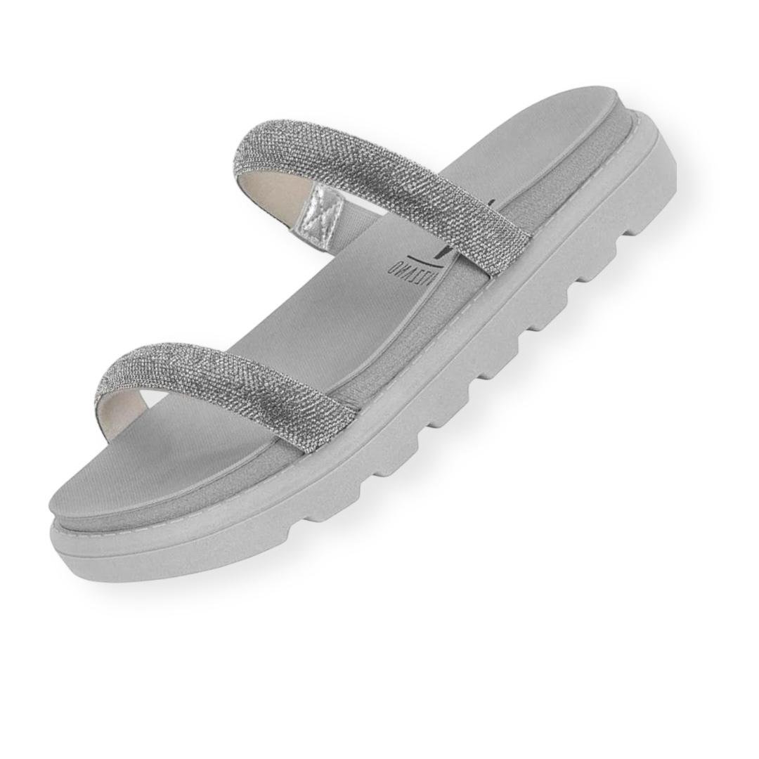 TAMANCO VIZZANO FEMININO FLATFORM CASUAL 6459.110 CINZA Prata 3