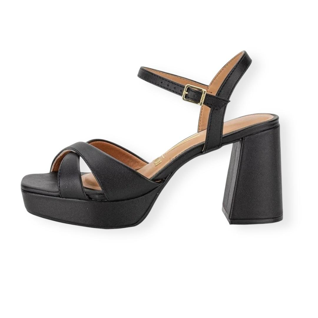 SANDALIA VIZZANO FEMININA MEIA PATA CASUAL 6472.204 PRETO