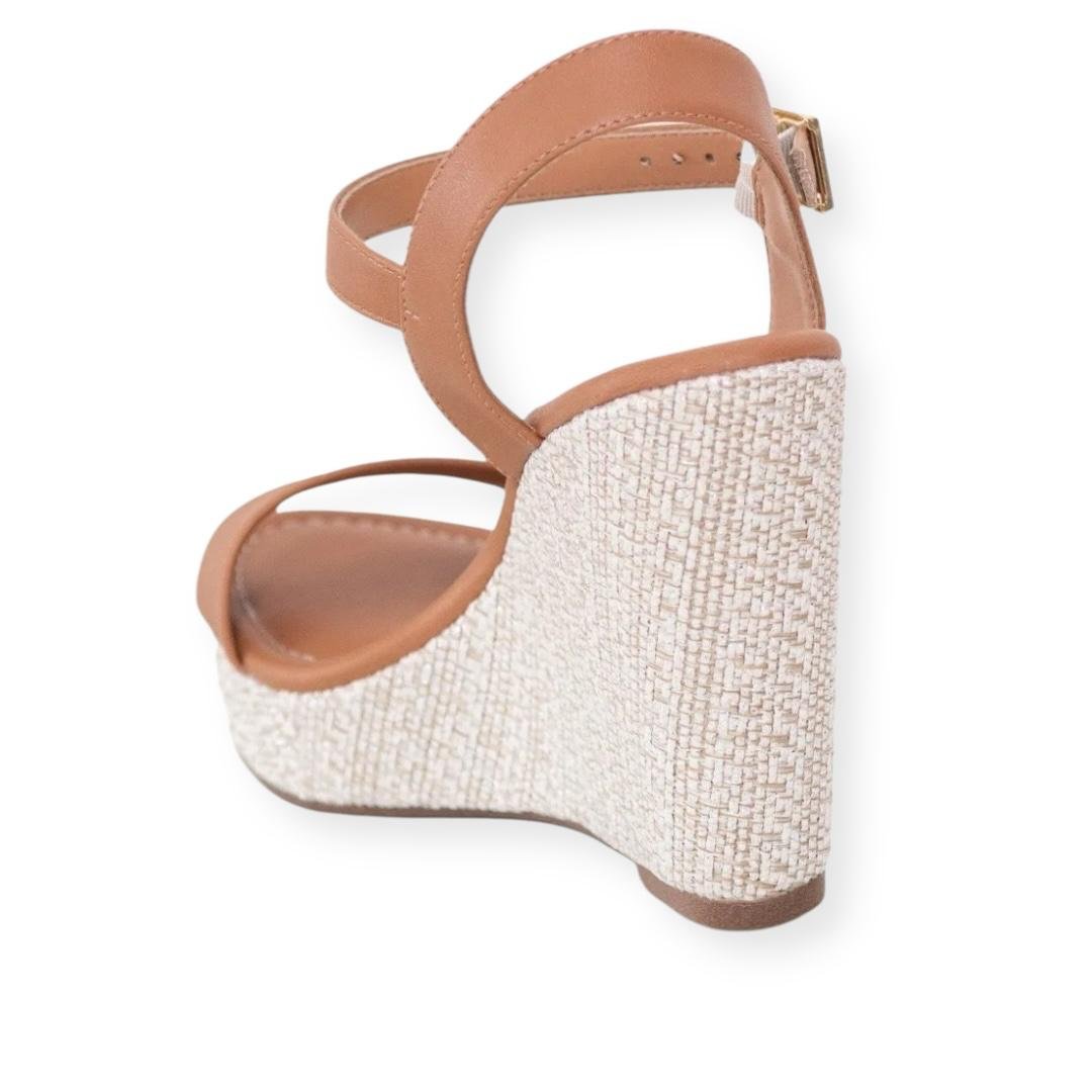 SANDALIA VIZZANO FEMININA ANABELA SALTO ALTO CASUAL 6283.2000 CARAMELO Caramelo 4