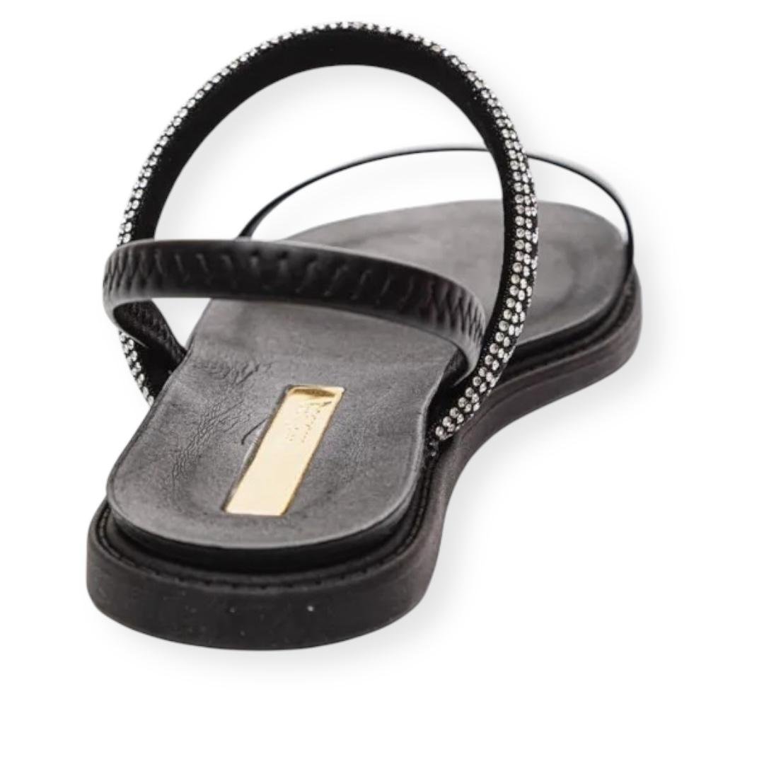 SANDALIA MOLECA FEMININA FLAT CASUAL 5443.231 Preto 4