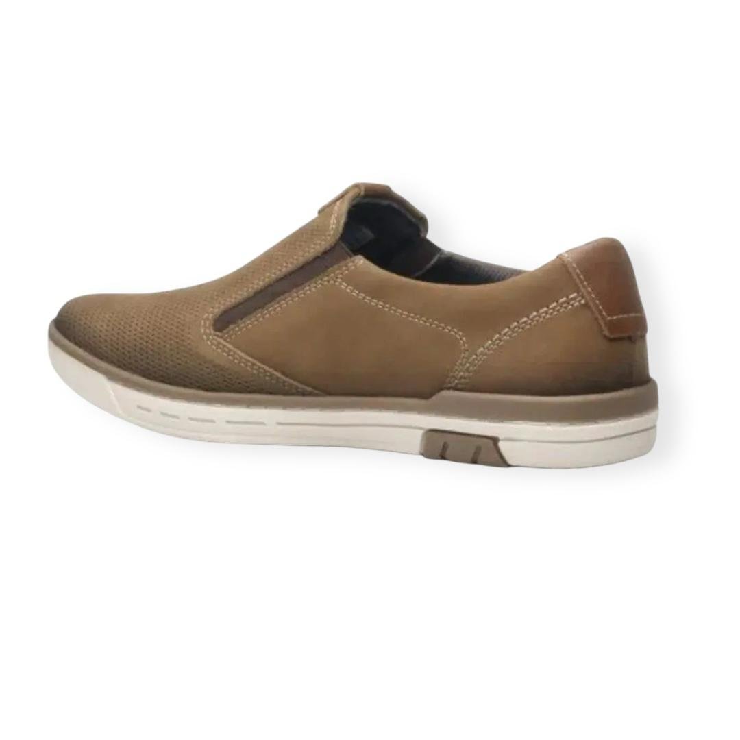 SAPATENIS PEGADA MASCULINO EM COURO CASUAL 119311-06 MARROM Marrom 5