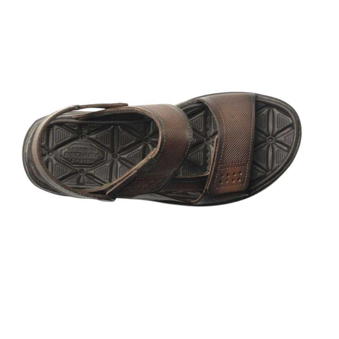 SANDALIA PEGADA MASCULINO EM COURO CASUAL 133206-02 PINHAO Pinhão 3