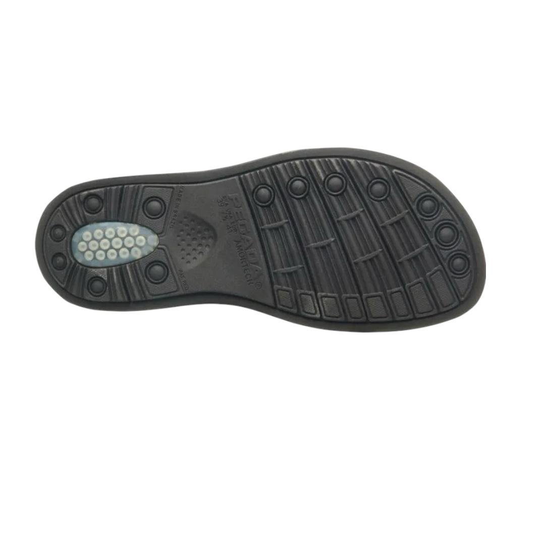 CHINELO PEGADA MASCULINO EM COURO CASUAL 131221-03 PRETO Preto 3