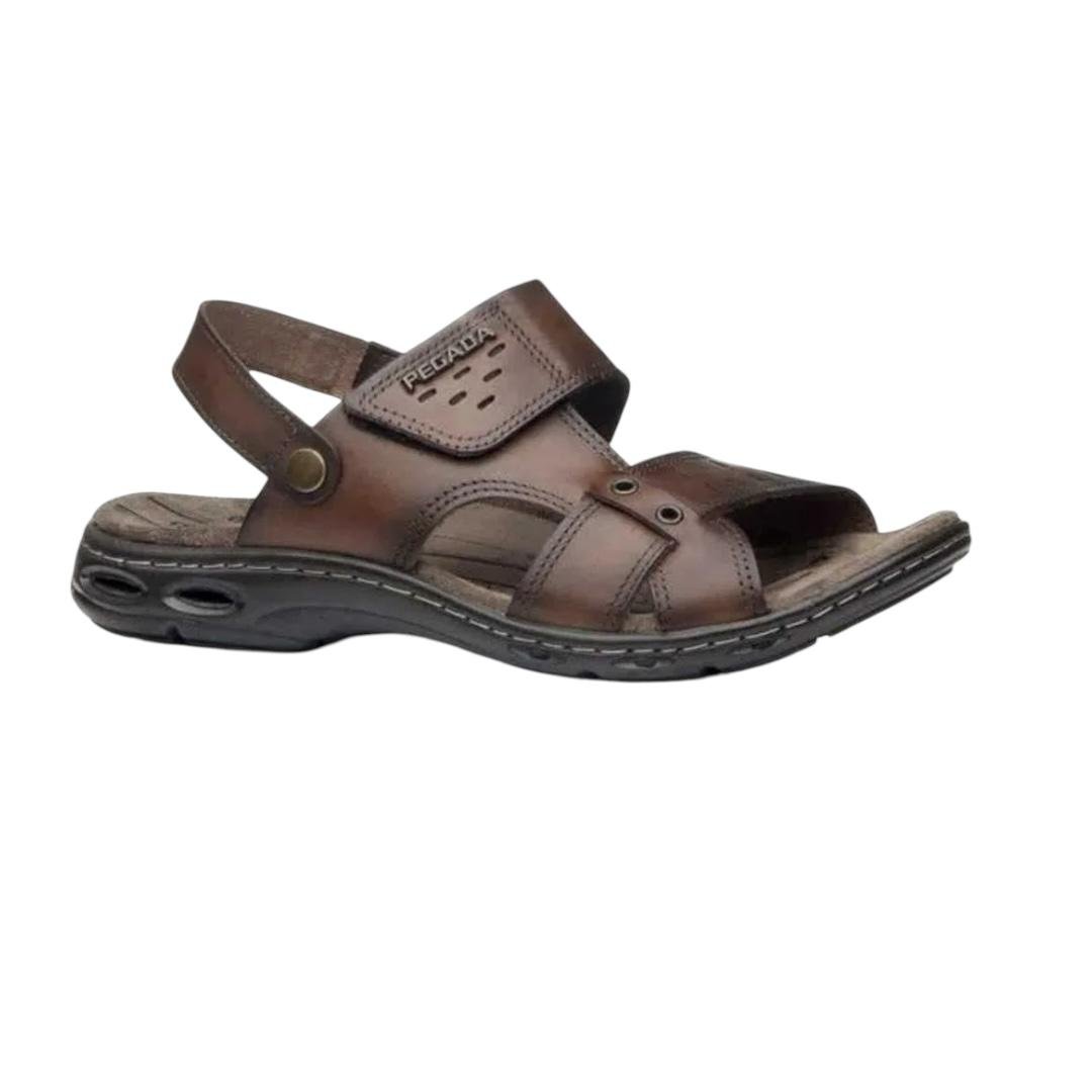 SANDALIA PEGADA MASCULINO EM COURO CASUAL 130688-02 PINHAO