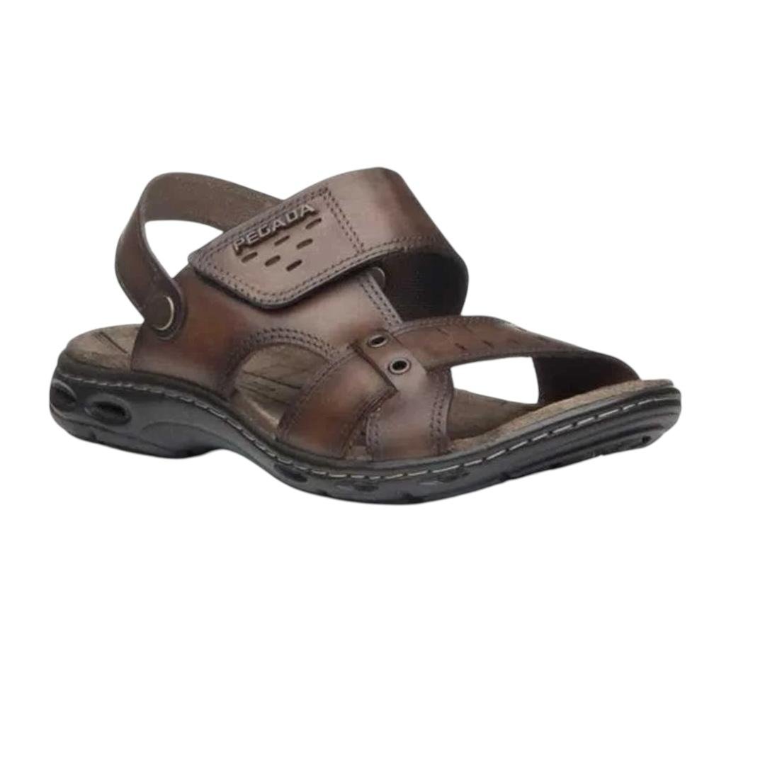 SANDALIA PEGADA MASCULINO EM COURO CASUAL 130688-02 PINHAO Pinhão 2