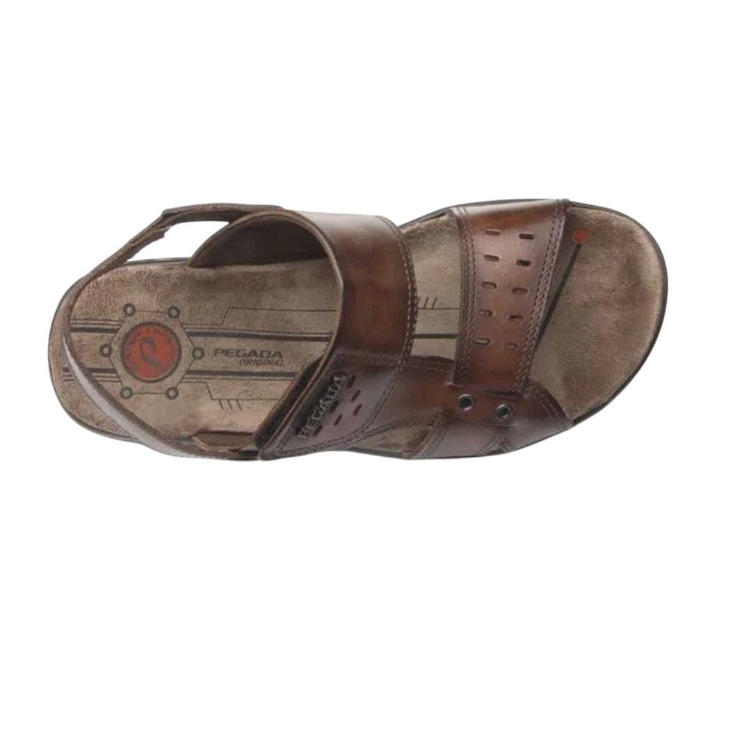 SANDALIA PEGADA MASCULINO EM COURO CASUAL 130688-02 PINHAO Pinhão 3
