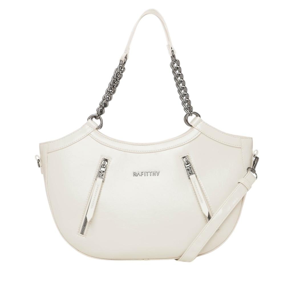 BOLSA RAFITTHY FEMININA CASUAL 28.25119A OFF WHITE