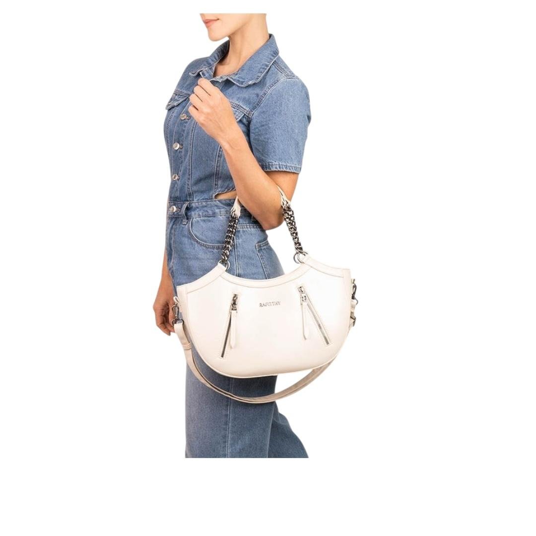 BOLSA RAFITTHY FEMININA CASUAL 28.25119A OFF WHITE Off White 5
