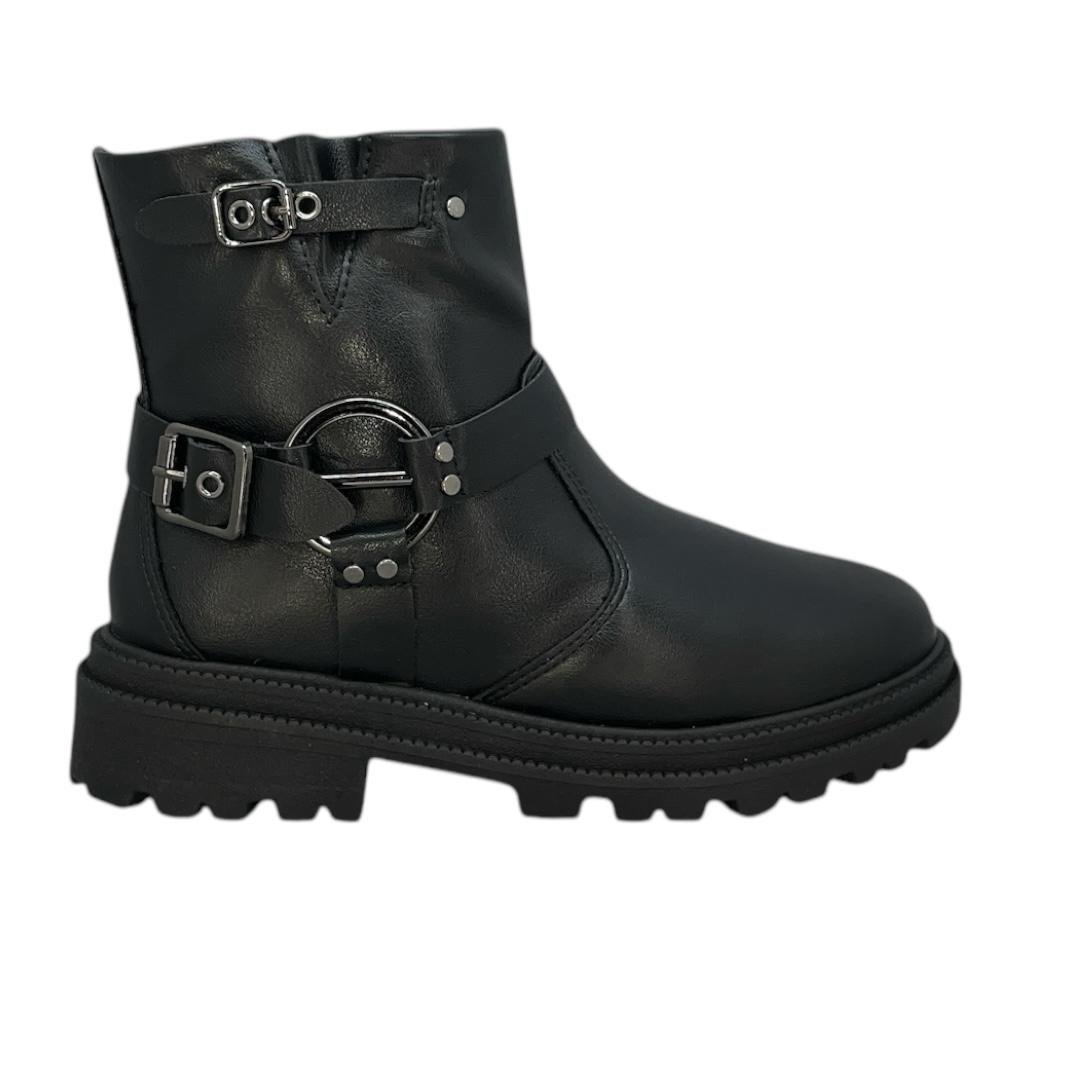 COTURNO RAMARIM FEMININO EM COURO CASUAL 25-61132 PRETO