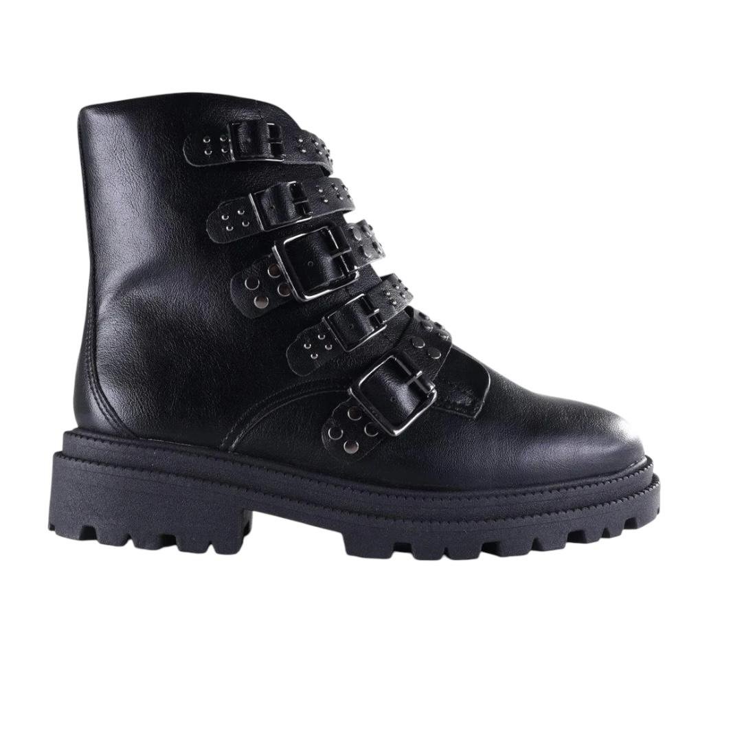 COTURNO RAMARIM FEMININO EM COURO CASUAL 25-61133 PRETO