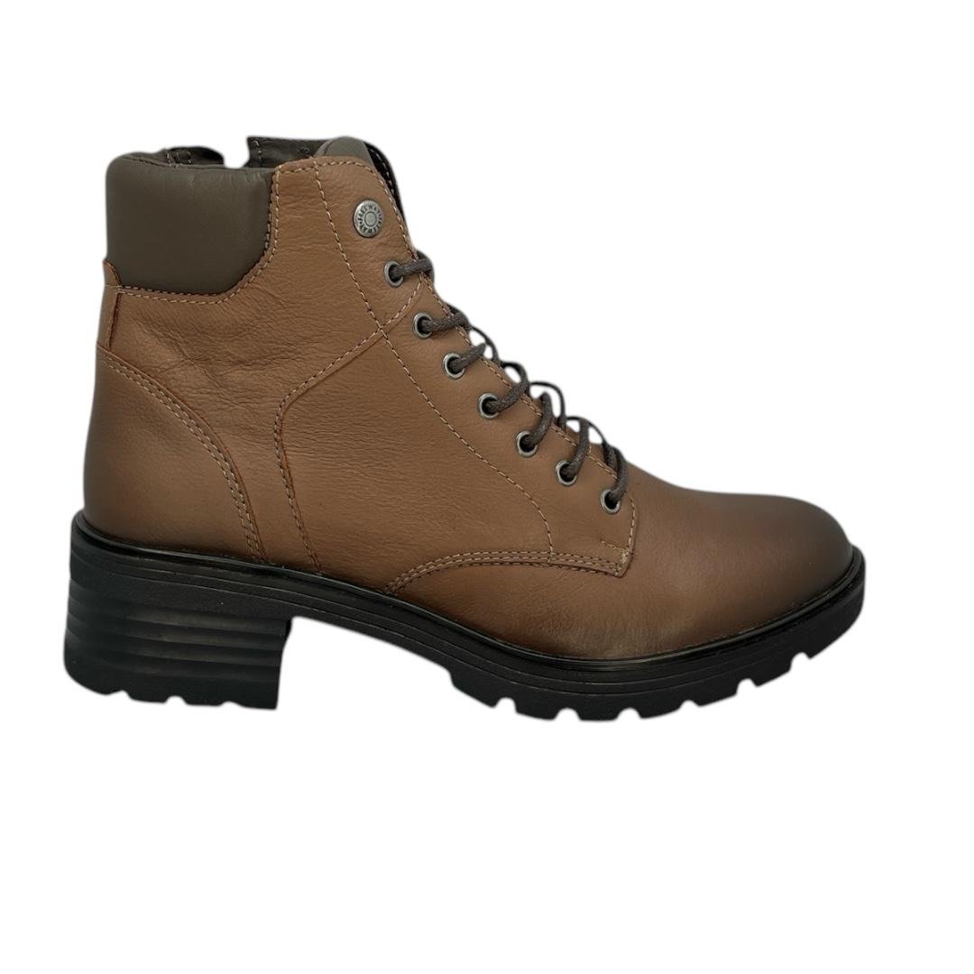 COTURNO FREEWAY FEMININO EM COURO CASUAL ZARA01 3124 MARROM