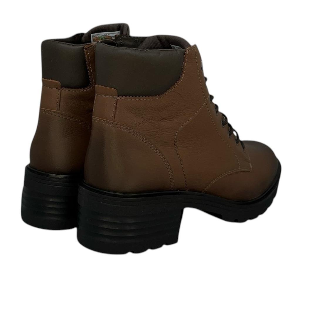 COTURNO FREEWAY FEMININO EM COURO CASUAL ZARA01 3124 MARROM Marrom 5