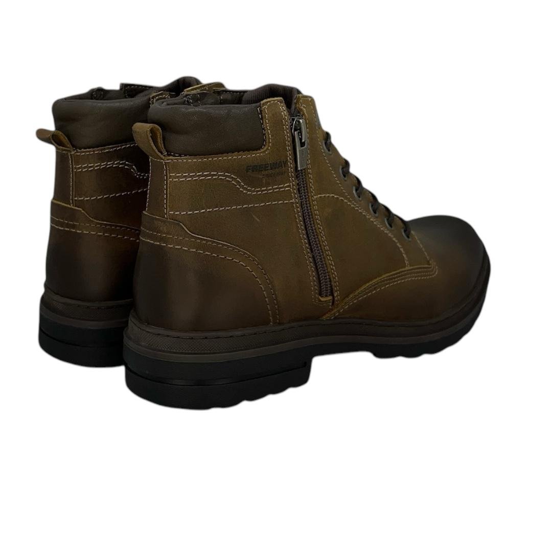 COTURNO FREEWAY MASCULINO EM COURO CASUAL DJANGOX 1975 MARROM Marrom 5