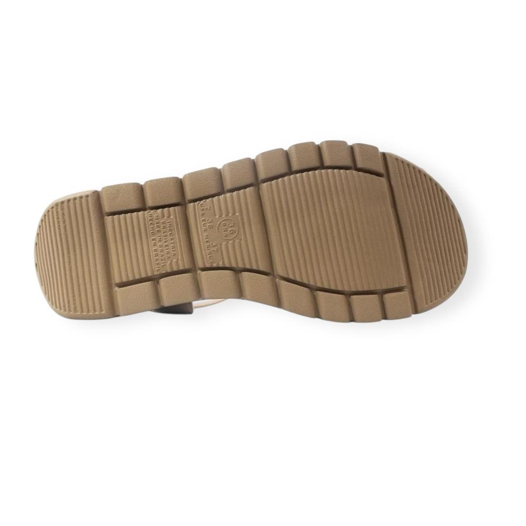 SANDALIA MOLECA FEMININA SALTO ANABELA CASUAL 5536.100 OFF WHITE Off White 4